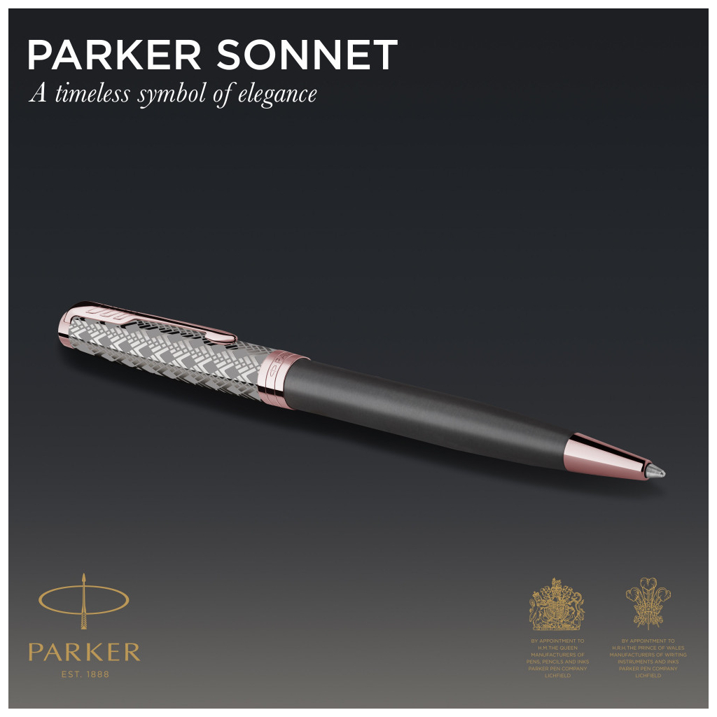 Ручка кулькова Parker SONNET 17 Metal & Grey Lacquer PGT BP (68 232) - изображение 4