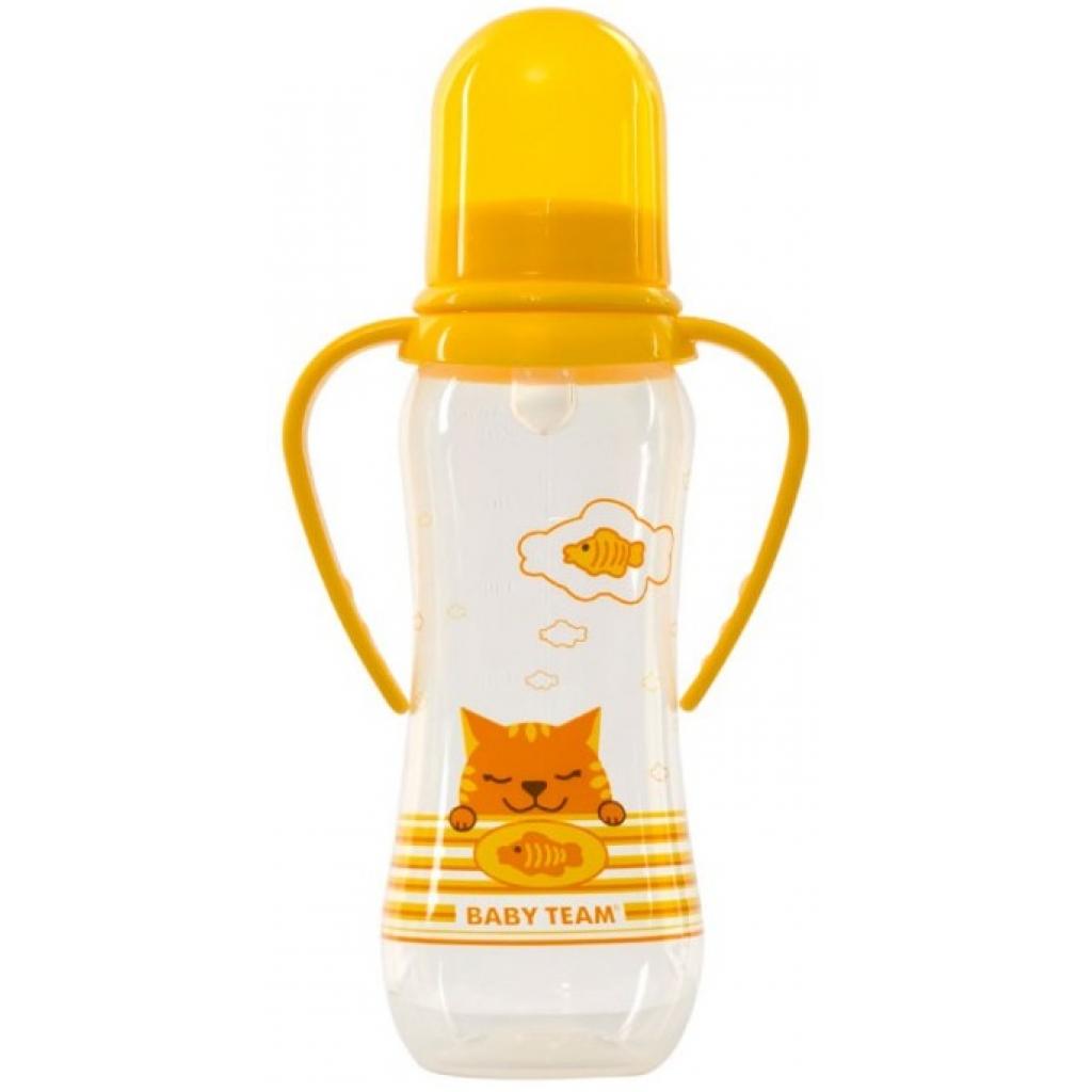 Пляшечка для годування Baby Team з силікон.соскою 250мл 0+ жовт (1411_желтый) - зображення 2