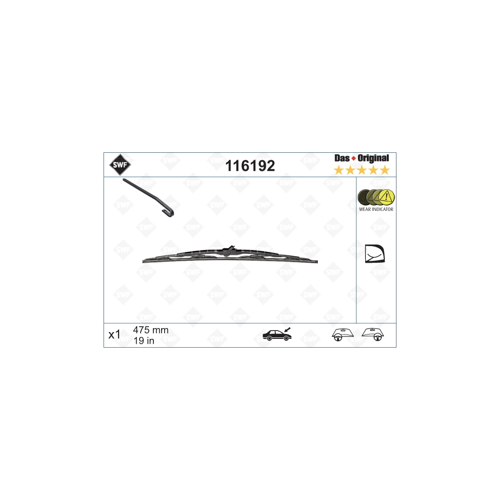 Щітка склоочисника SWF 116192 - зображення 1