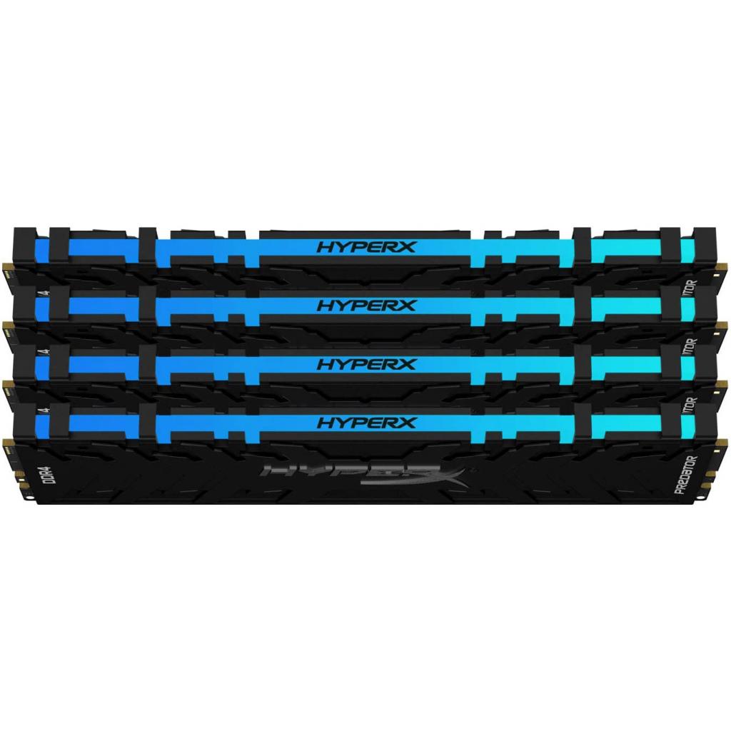 Модуль пам'яті для комп'ютера DDR4 128GB (4x32GB) 3600 MHz HyperX Predator RGB Kingston Fury (ex.HyperX) (HX436C18PB3AK4/128) - зображення 3