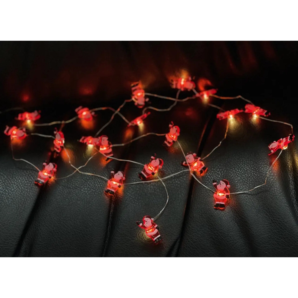 Гірлянда Chomik Санта струна , 2,2 м, 20 LED теплий білий, 2АА (5900779854178) - зображення 4