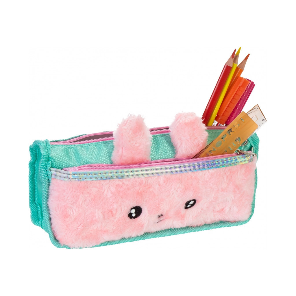 Пенал Cool For School плюшевий 2 відділення рожевий (CF86978) - зображення 2