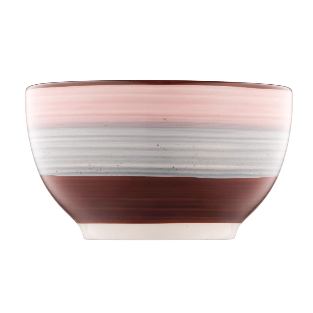 Салатник Ardesto Salerno 700мл, 14см, кераміка, рожевий, сірий, коричневий (AR1114SP) - зображення 3