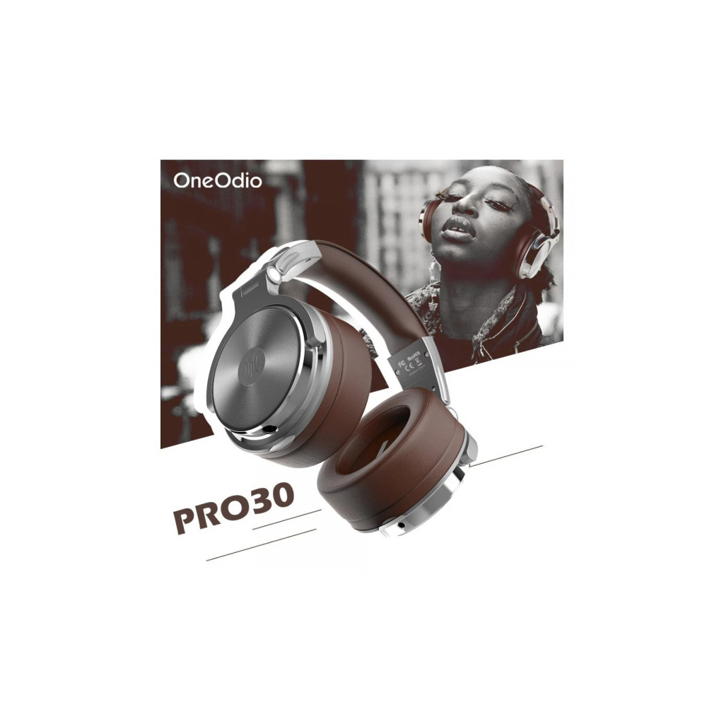 Навушники OneOdio Pro 30 3,5мм/6,35мм Silver (Pro 30 Silver) - зображення 5