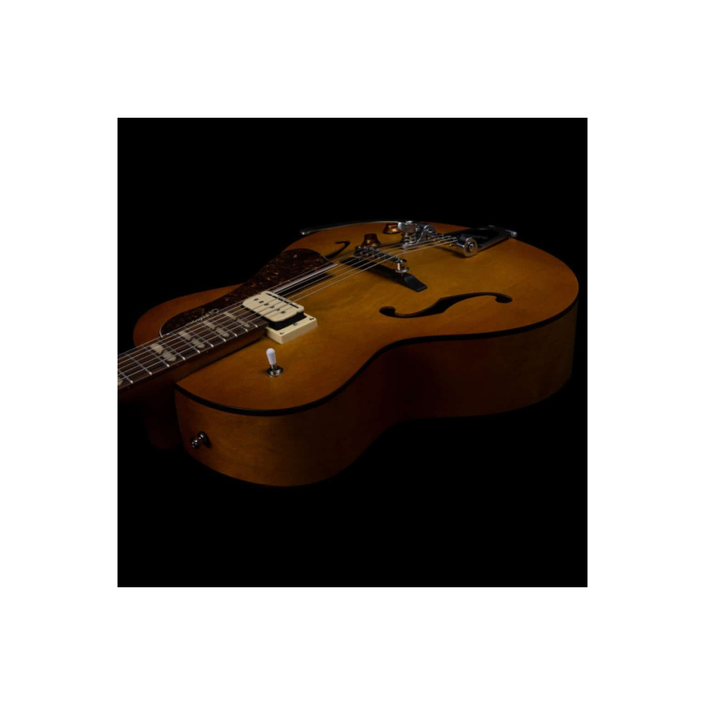 Гітара напівакустична Godin 5th Avenue Jumbo P-Rail Harvest Gold (235913) - зображення 9