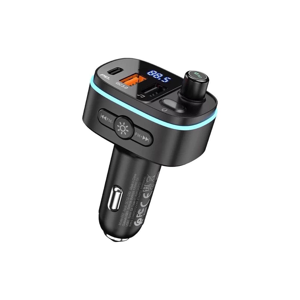 FM модулятор HOCO E62, Black, Box - изображение 3