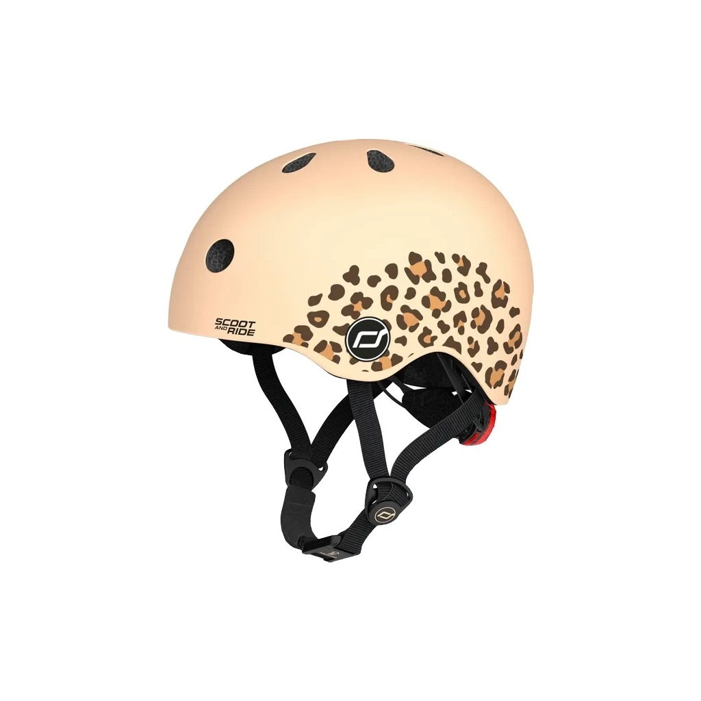 Шолом Scoot&Ride 45-51см , леопард, з ліхтариком (SR-181206-LEOPARD) - изображение 1