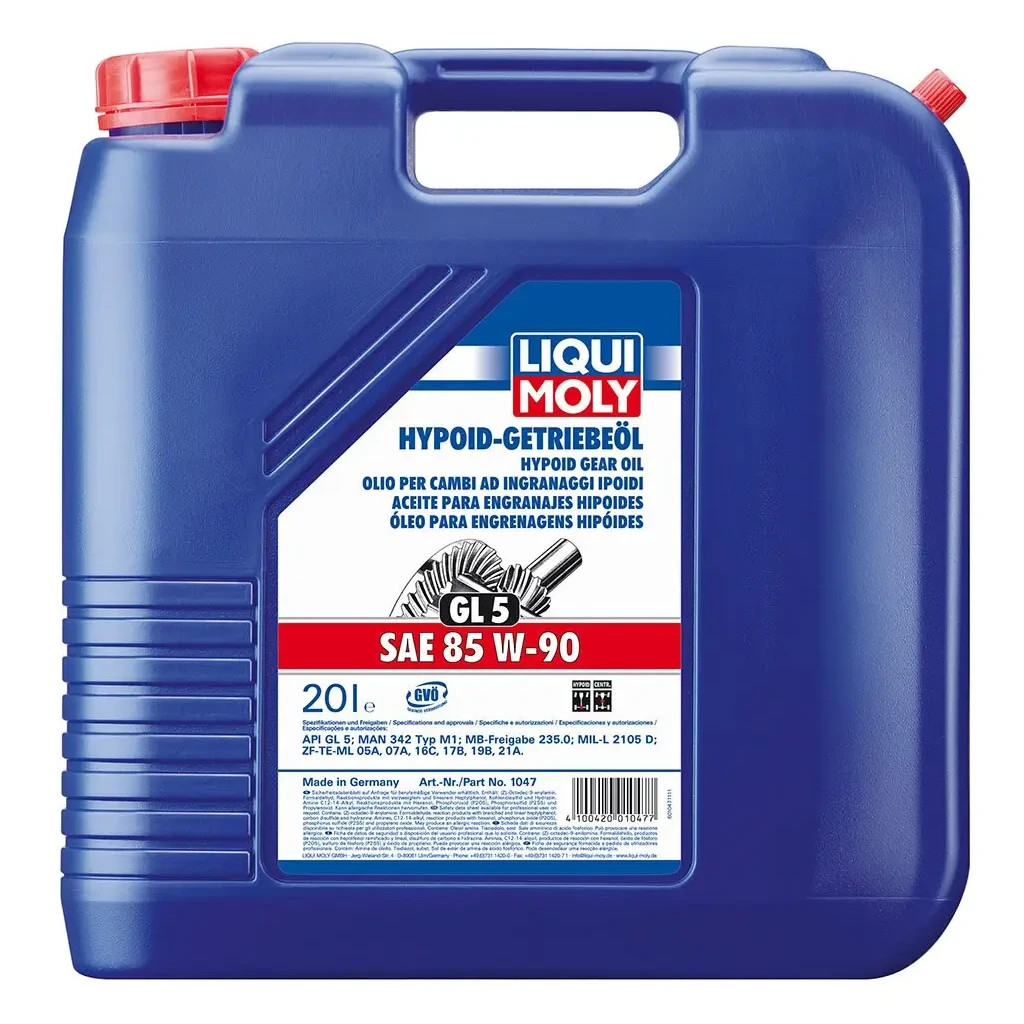 Трансмісійна олива Liqui Moly HYPOID-GETRIEBEOIL GL5 85W-90 20л (1047) - зображення 1