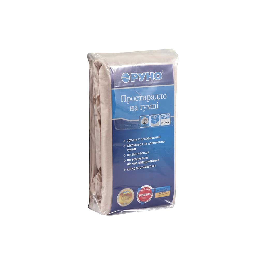 Простирадло Руно бязь на гумці Beige 140х200 см (501.114У_Beige) - зображення 5