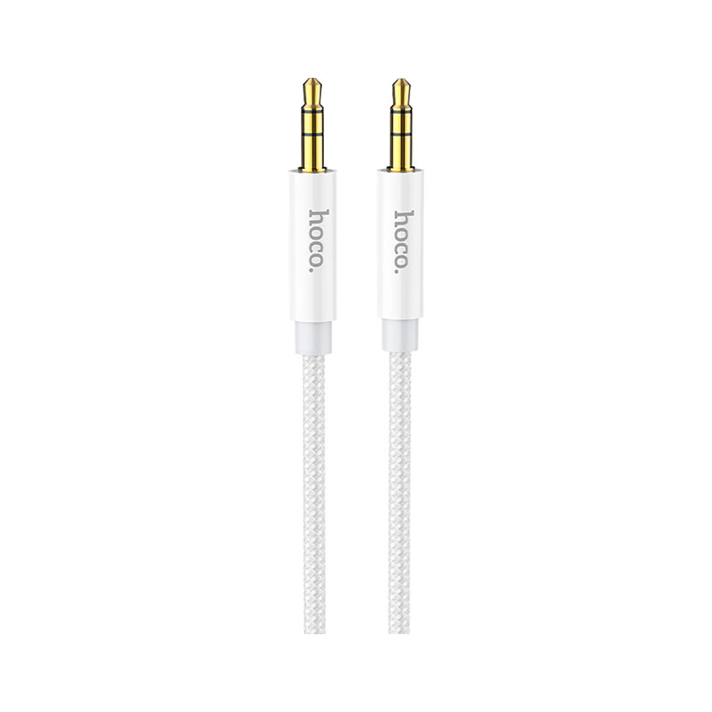 Кабель мультимедійний 3.5mm M to 3.5mm M 1.0m Silver HOCO (6931474759870) - изображение 1