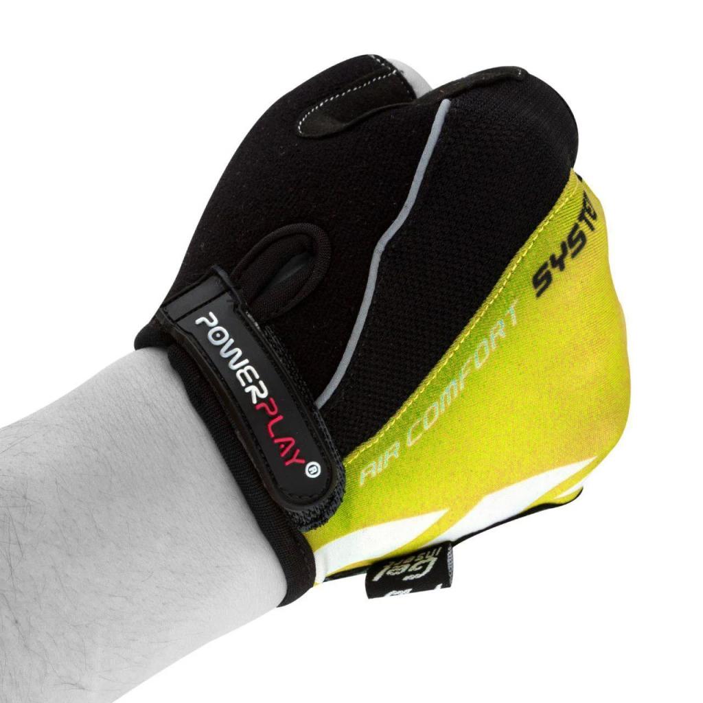 Велорукавиці PowerPlay 5024 Black/Yellow XL (5024D_XL_Yellow) - зображення 5