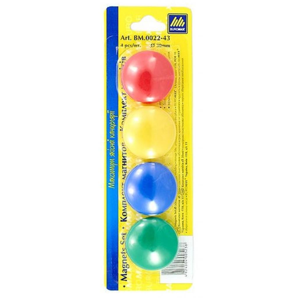 Магніт Buromax 30mm, set 4pcs, blister (BM.0022-43) - изображение 2