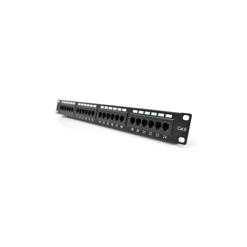 Патч-панель 19" 24хRJ-45 UTP 1U cat.6 Pipo (PP246191U) - изображение 1
