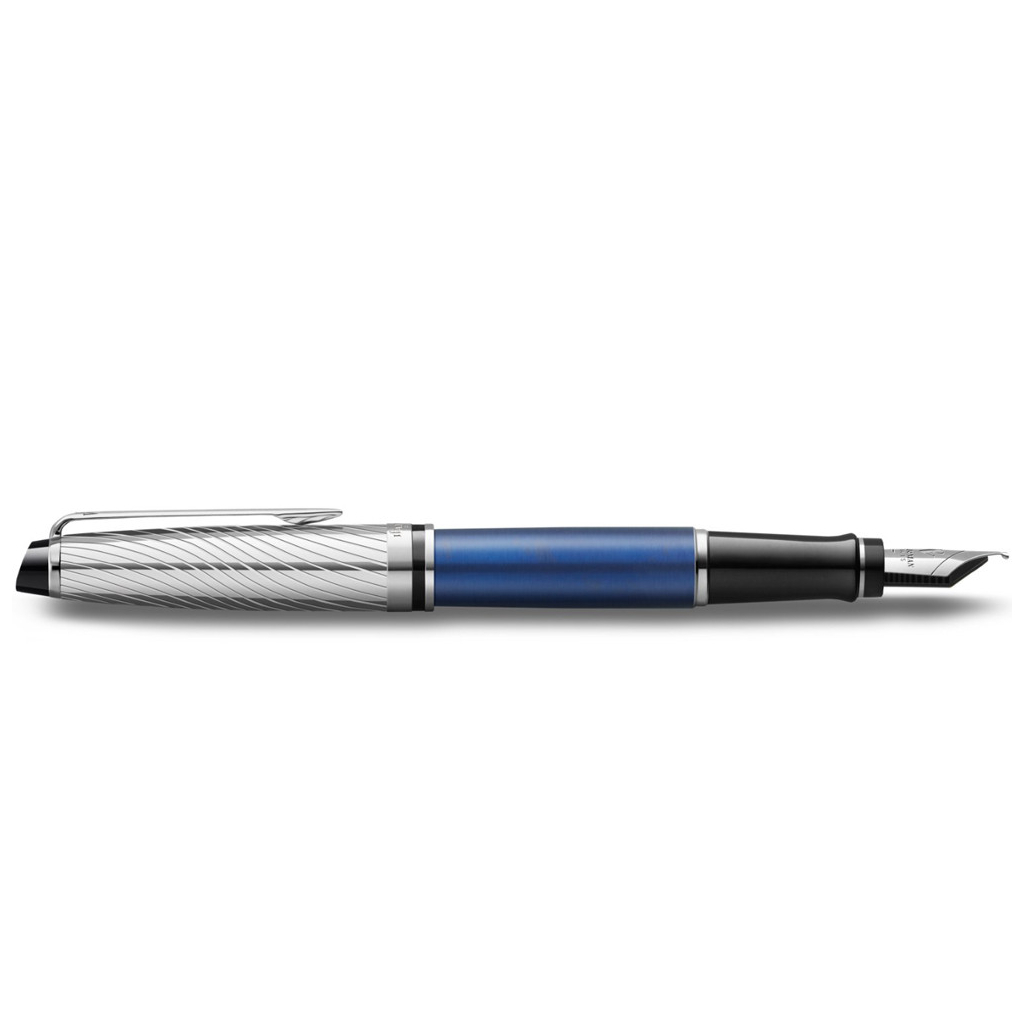 Ручка пір'яна Waterman EXPERT Deluxe Metallic Blue CT  FP F (10 051) - зображення 4