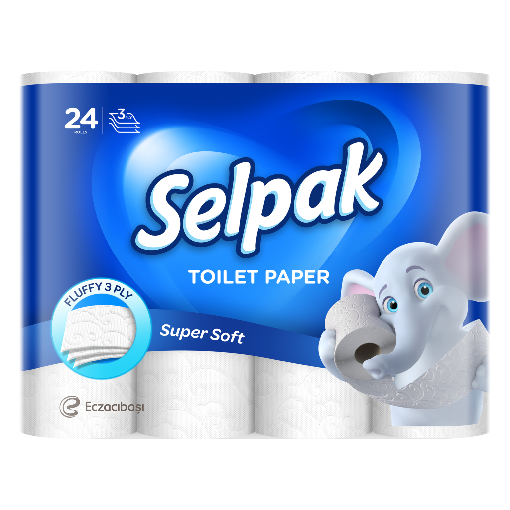 Туалетний папір Selpak 3 шари 24 рулони (8690530204478) - зображення 1