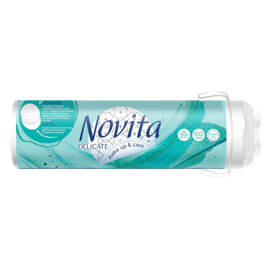 Ватні диски Novita Delicate 100 шт. (4744246013078) - изображение 1