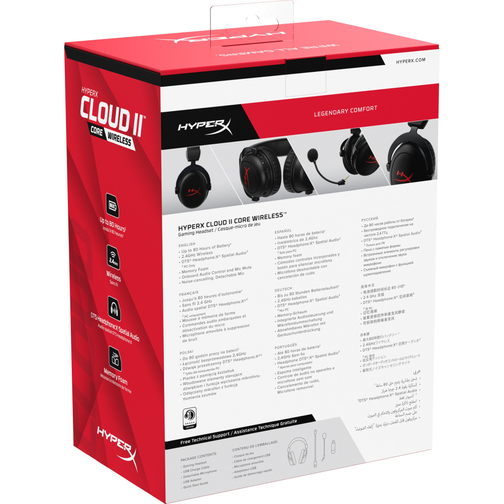 Навушники HyperX Cloud II Core Wireless Black (6Y2G8AA) - зображення 9