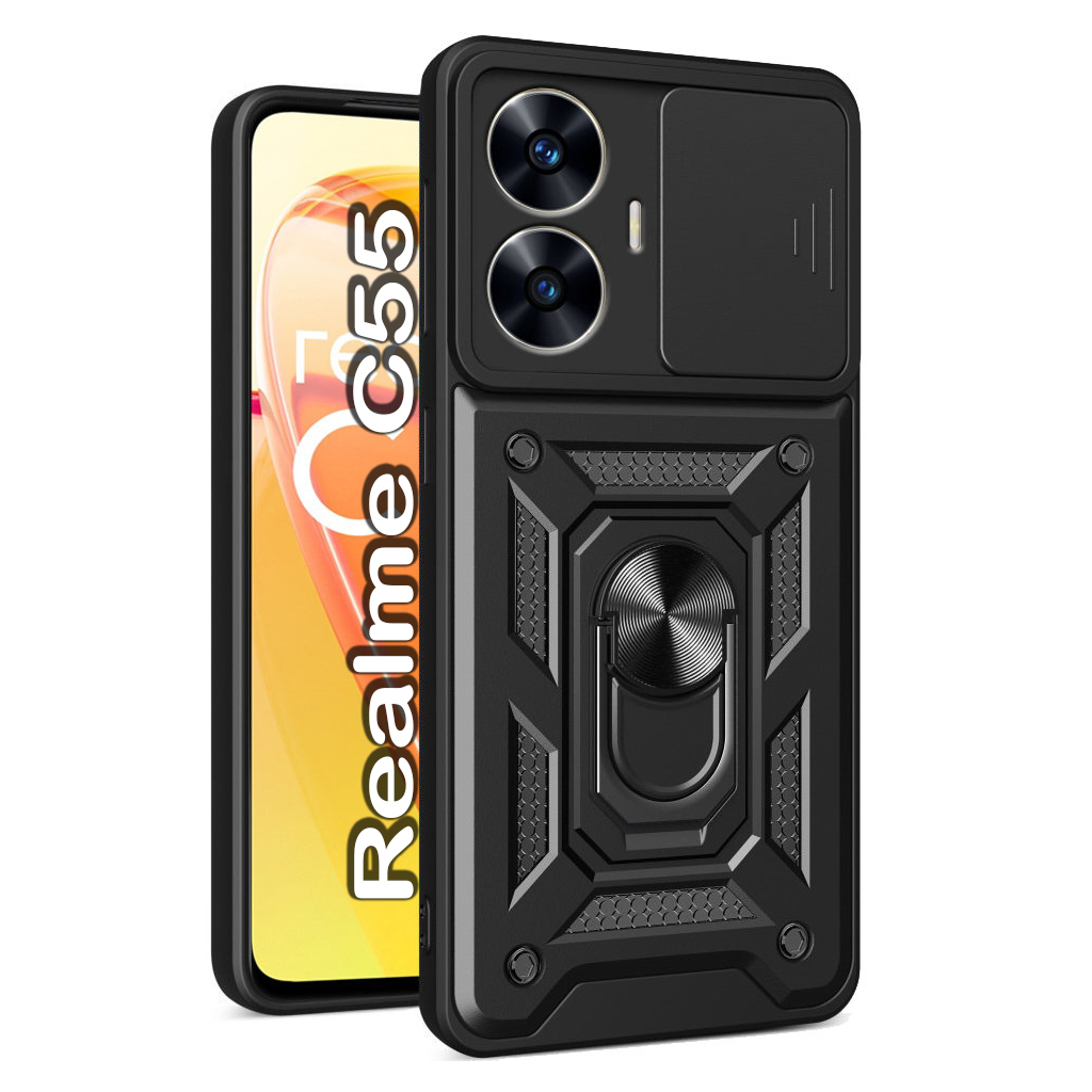 Чохол до мобільного телефона BeCover Military Realme C55 Black (709173) - зображення 1