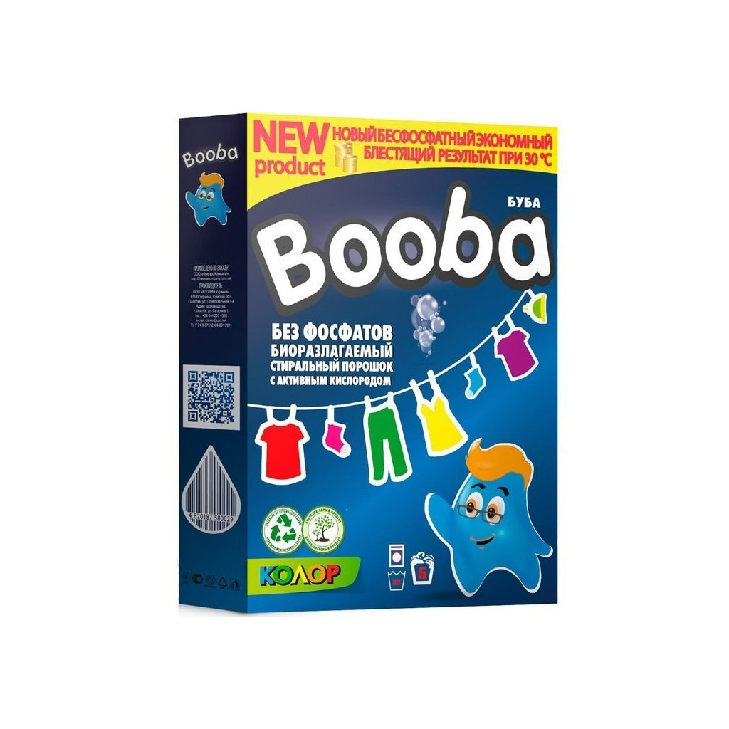 Пральний порошок Booba Колор 350 г (4820187580029) - зображення 1