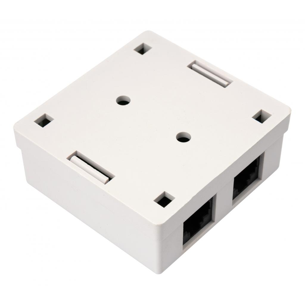 Комп'ютерна розетка RJ45x2 UTP cat.5e 8P8C Vinga (VCPRJ45O2) - зображення 3
