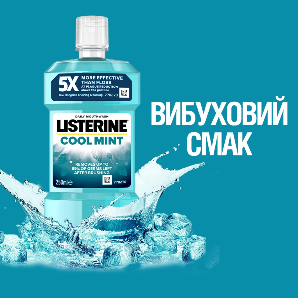 Ополіскувач для порожнини рота Listerine Свіжа м'ята 250 мл (3574660639643/5010123703509) - зображення 8