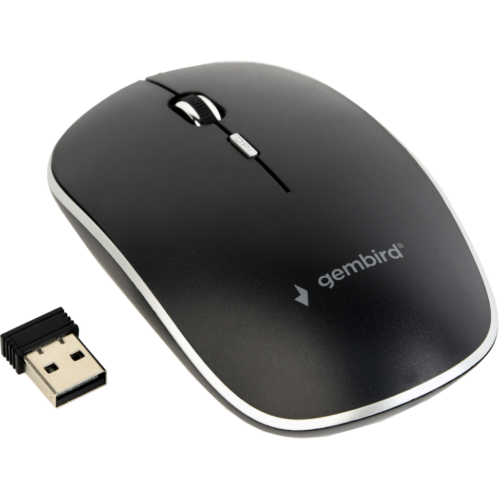 Мишка Gembird MUSW-4BS-01 Wireless Black (MUSW-4BS-01) - зображення 1