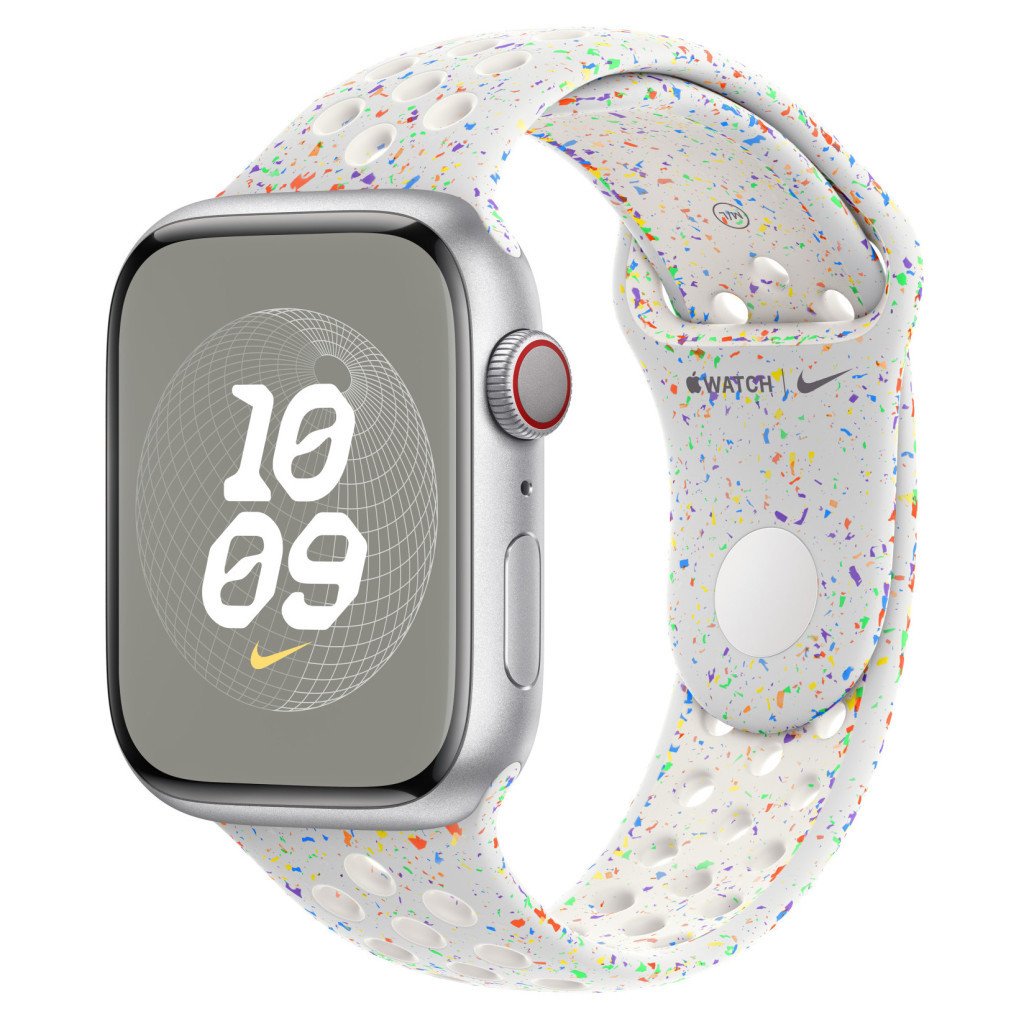 Ремінець до смарт-годинника Apple 45mm Pure Platinum Nike Sport Band - M/L (MUV13ZM/A) - зображення 4