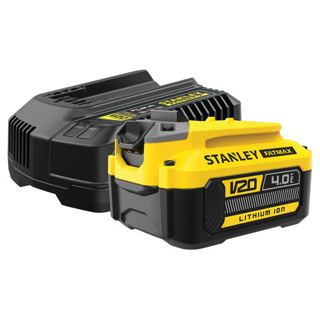 Набір акумулятор + зарядний пристрій Stanley FatMax,V20, 18 В,4Ah, 4A (SFMCB14M1) - изображение 2
