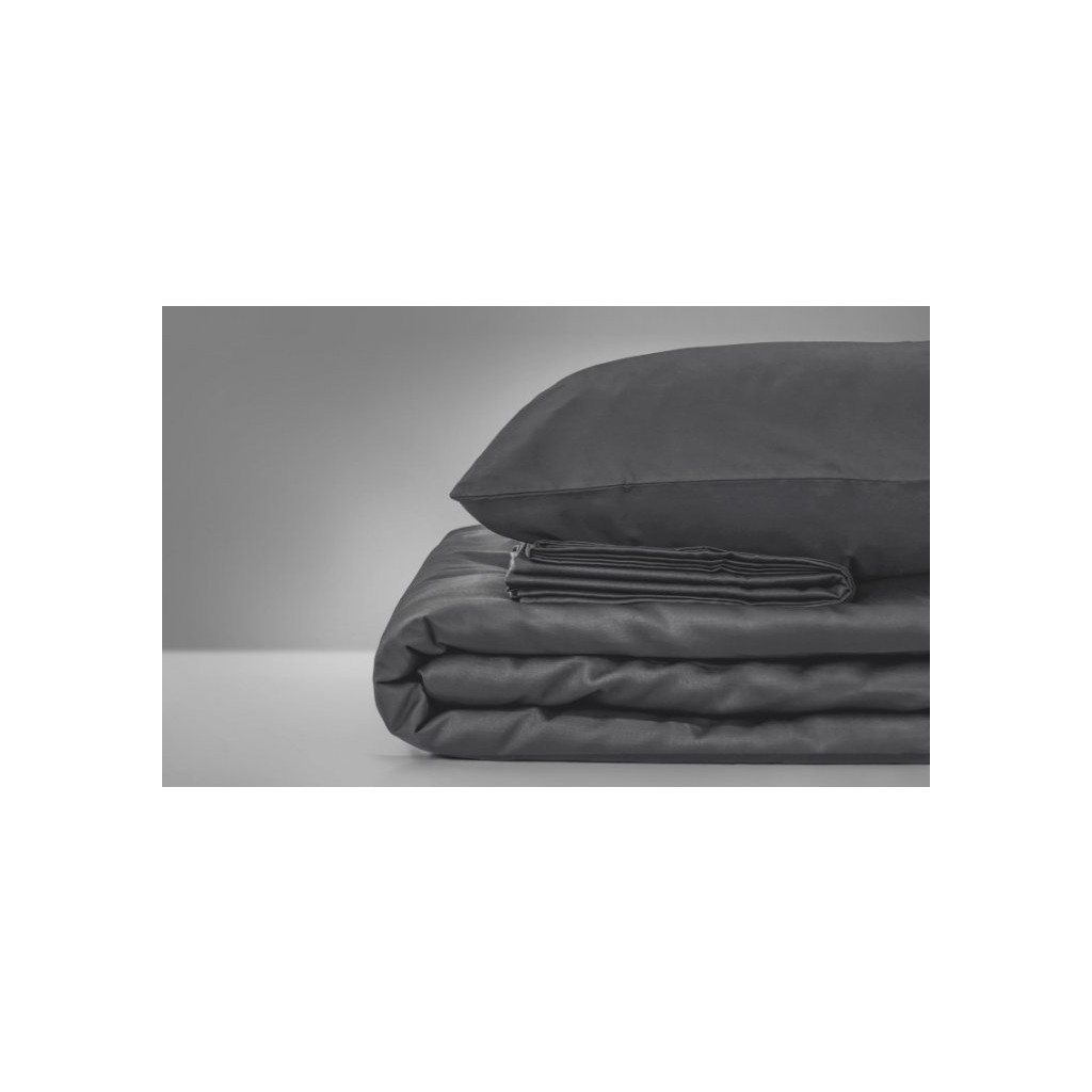 Постільна білизна MirSon Сатин Premium Iron 0240 Grey 143х210х2 (2200000671547) - зображення 1