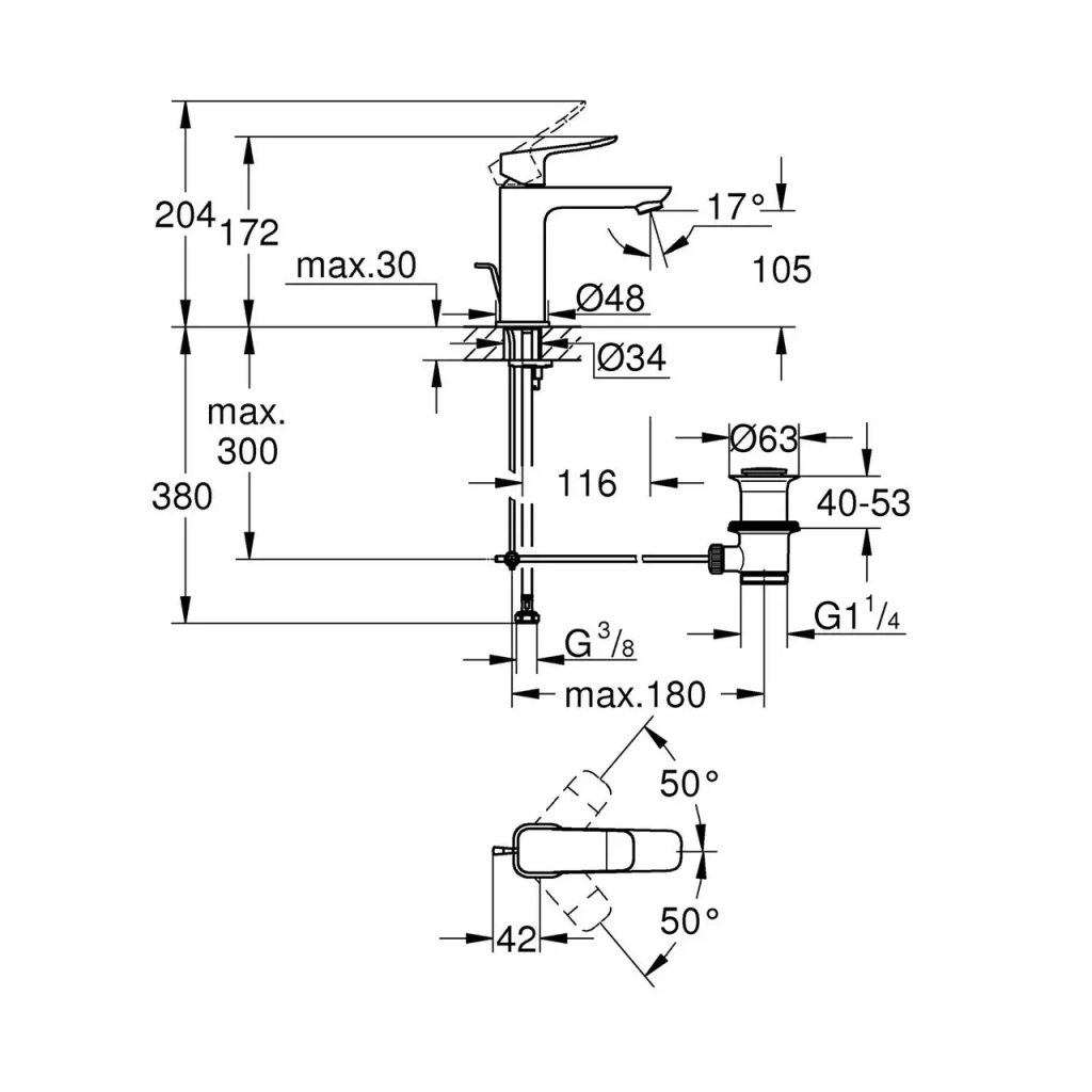Змішувач Grohe QuickFix 1018320000 - изображение 4