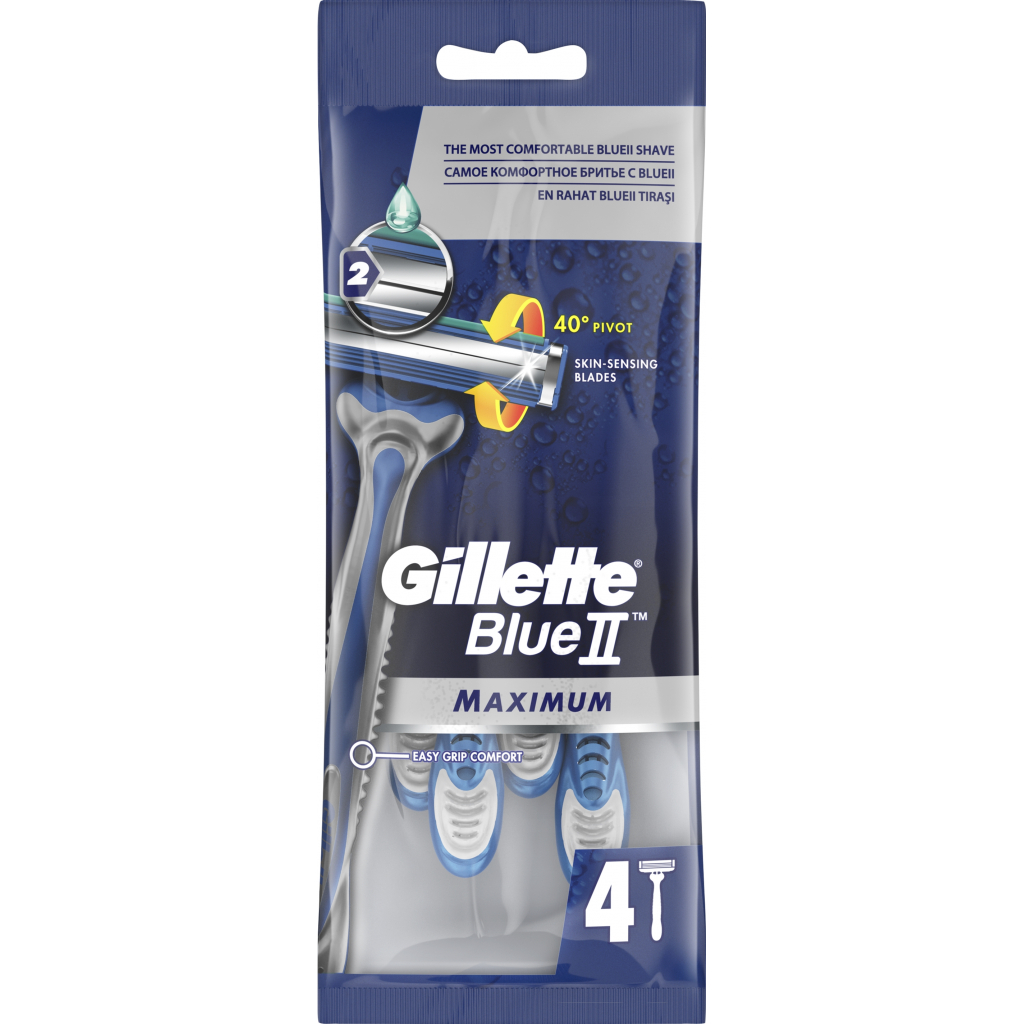 Бритва Gillette Blue 2 Max 4 шт. (7702018956661/8700216169097) - изображение 1
