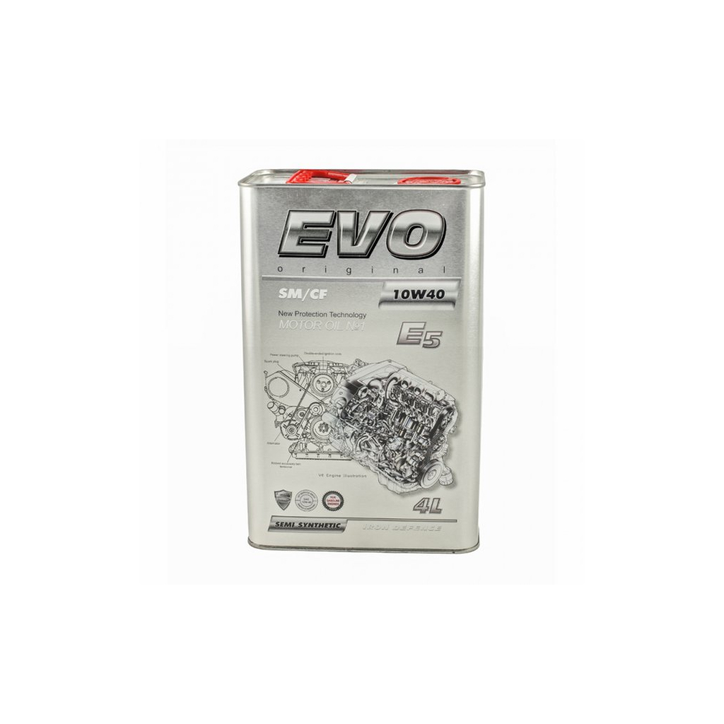 Моторна олива EVO E5 10W-40 SM/CF 4L (E5 4L 10W-40) - изображение 1