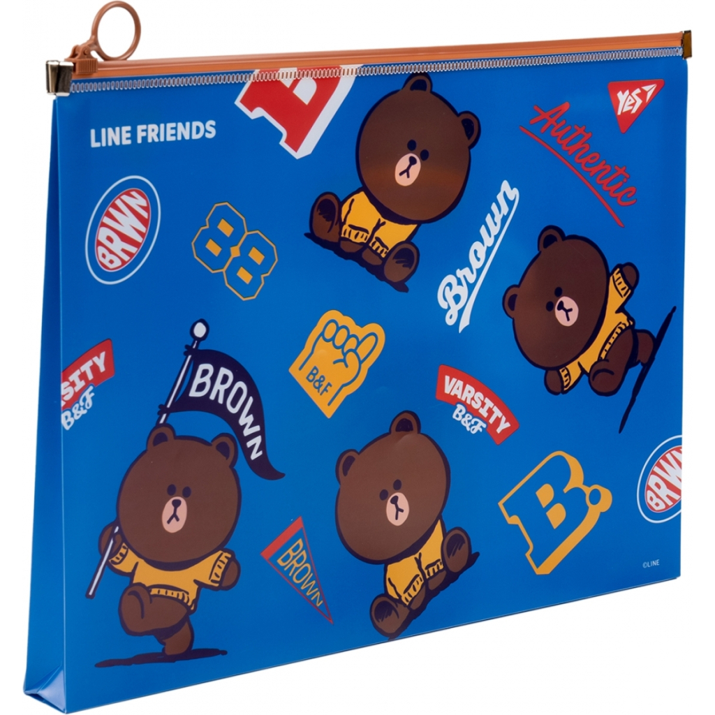 Папка на блискавці Yes А4 Line Friends (492091) - зображення 1