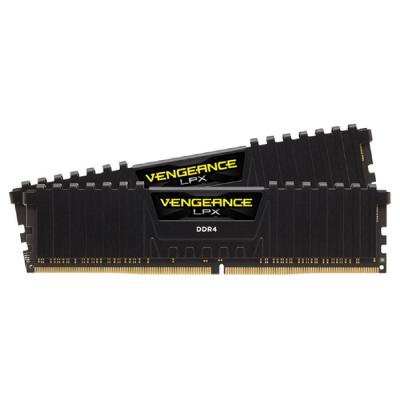 Модуль пам'яті для комп'ютера DDR4 16GB (2x8GB) 2400 MHz Vengeance LPX Black Corsair (CMK16GX4M2A2400C14) - зображення 2