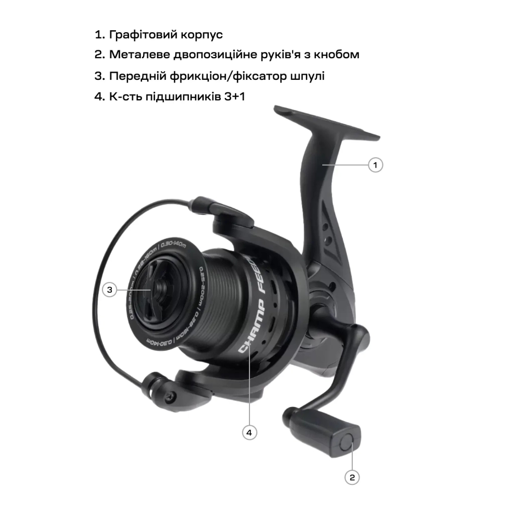 Котушка Brain Champ Feeder 5000 3+1BB 4.81 (1858.80.74) - зображення 5