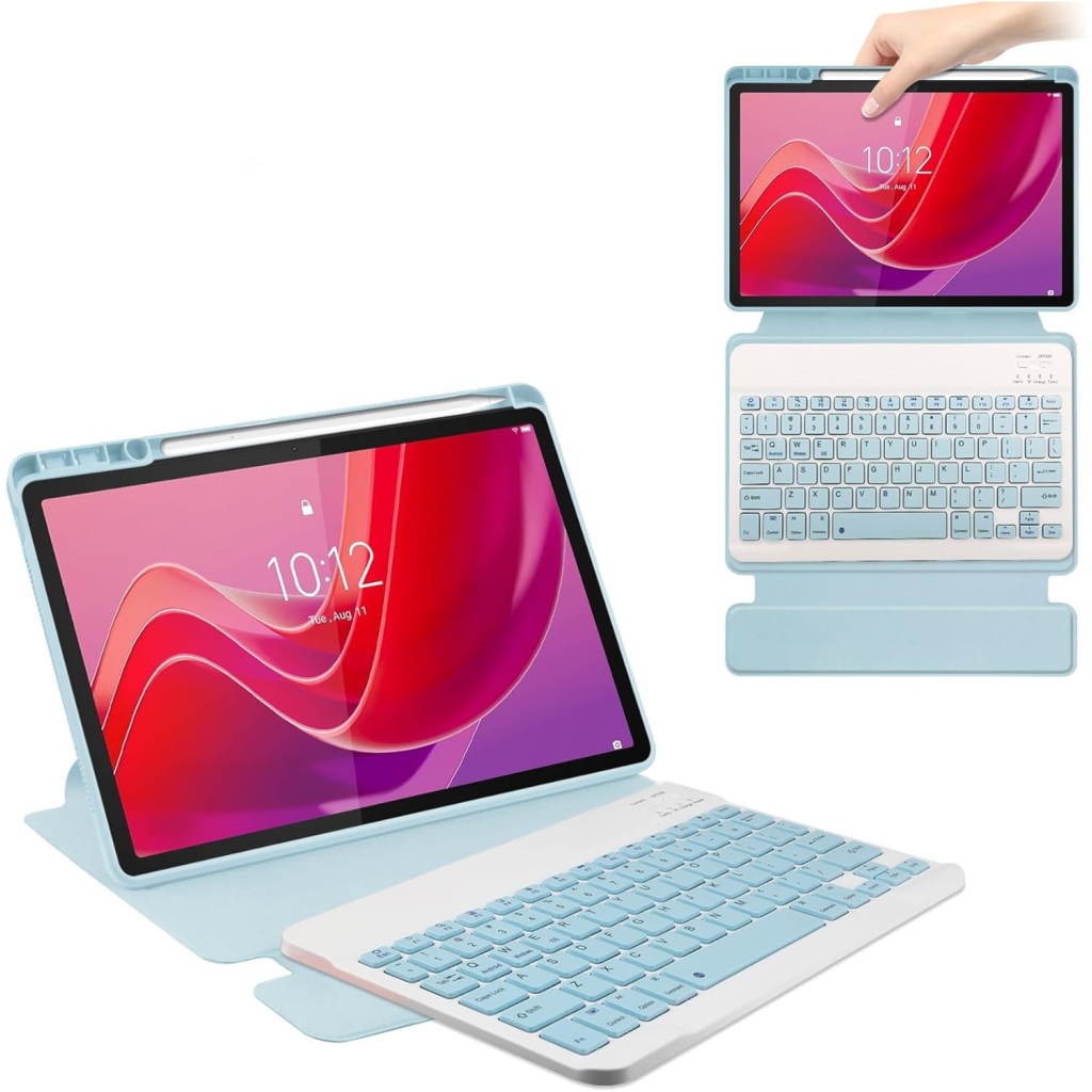 Чохол до планшета BeCover 360° Rotatable + Keyboard Lenovo Tab M11 (2024) TB-TB330FU/Xiaoxin Pad 11 (2024) 11" Light Blue (712410) - зображення 2