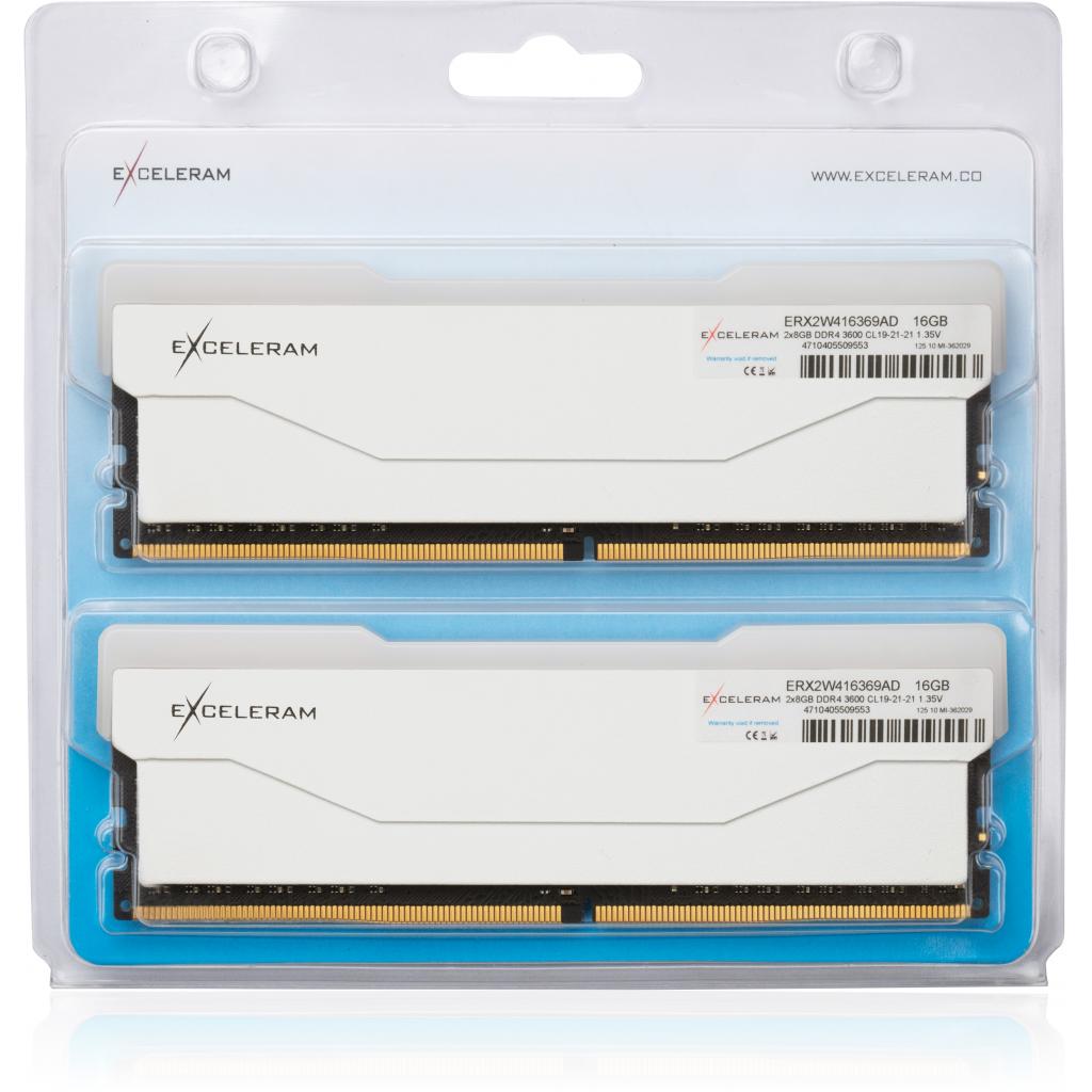 Модуль пам'яті для комп'ютера DDR4 16GB (2x8GB) 3600 MHz RGB X2 Series White eXceleram (ERX2W416369AD) - зображення 3
