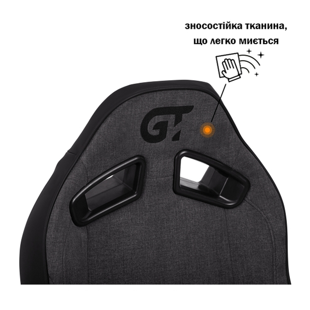 Крісло ігрове GT Racer X-8009 Dark Gray/Black (X-8009 Fabric Dark Gray/Black) - зображення 10