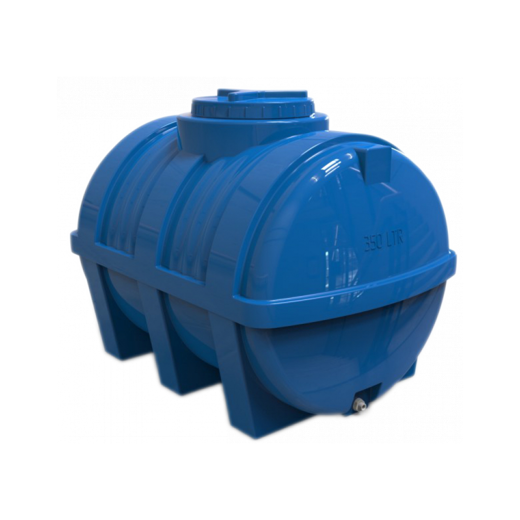 Ємність для води Рото Європласт горизонтальна харчова 350 л синя (10766) - изображение 1