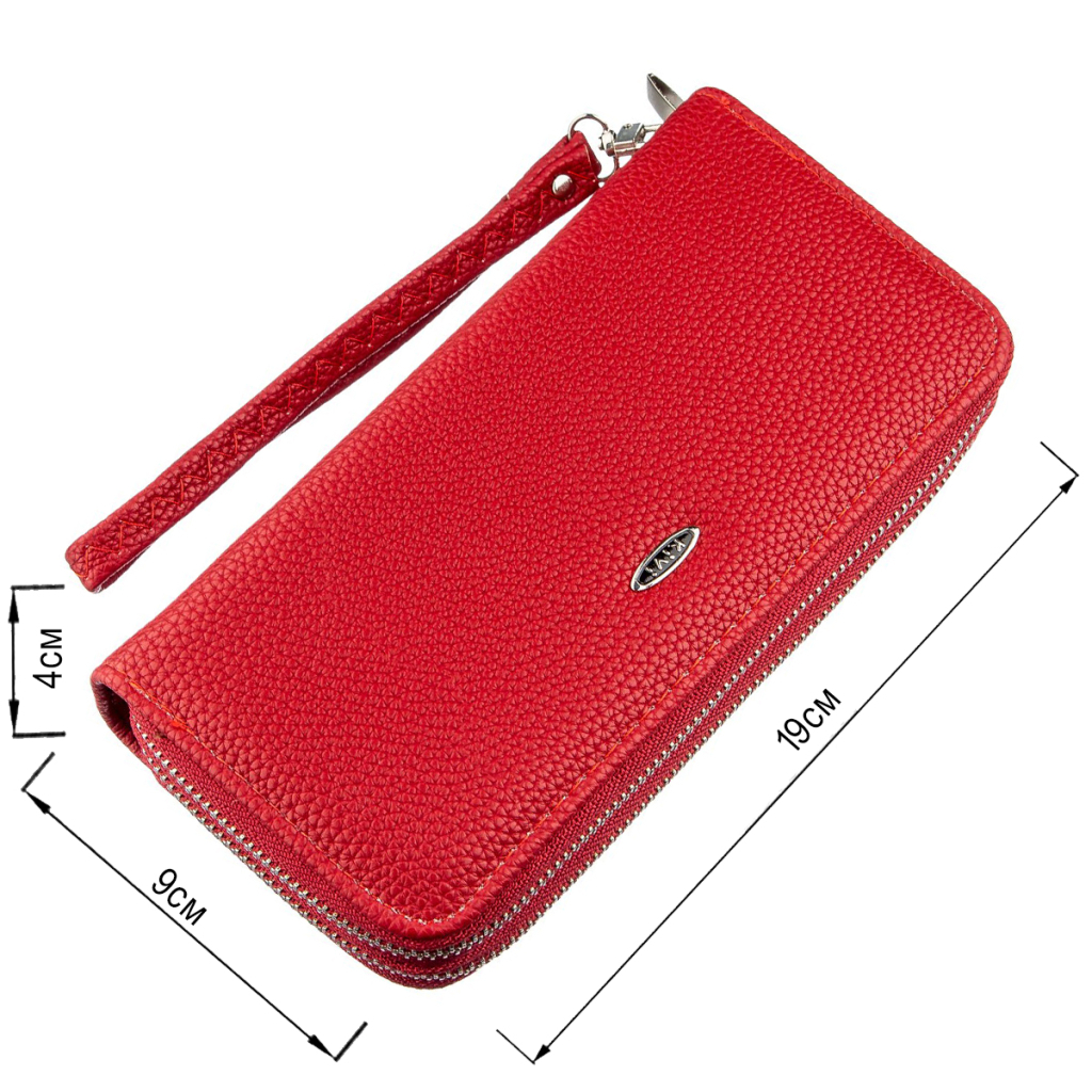 Гаманець Kivi З зернистої екошкіри Червоний (19042) - зображення 3