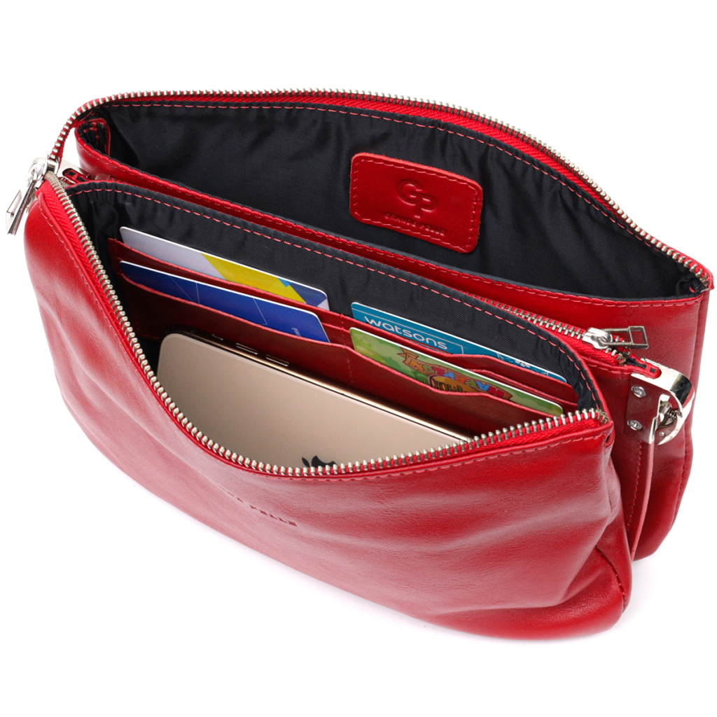 Сумка Grande Pelle З натуральної шкіри Червона (11670) - зображення 6