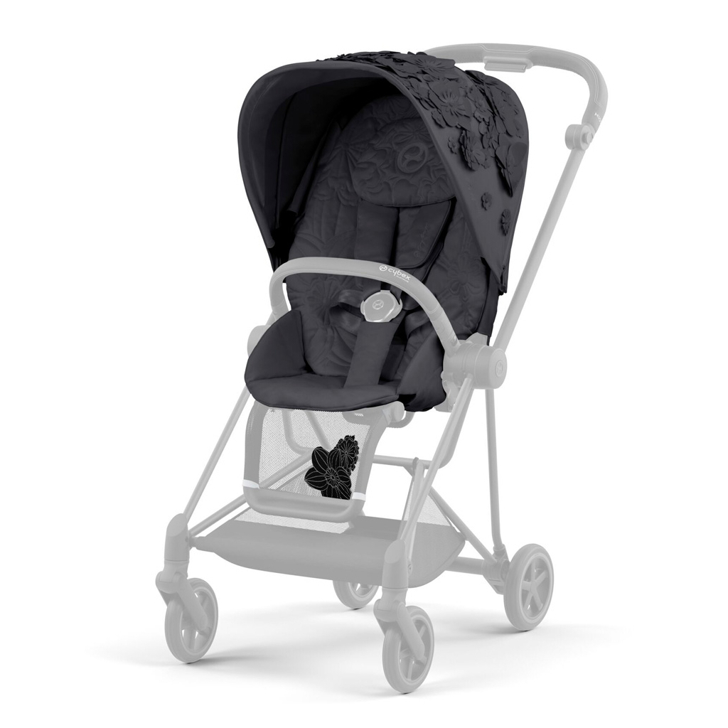Набір текстилю для коляски Cybex Mios Simply Flowers Grey (521002879) - зображення 1