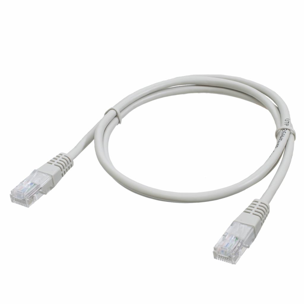 Патч-корд 0.5м, UTP, cat.5e, CCA, grey Patron (CAB-PN-PATCH-05M) - зображення 1
