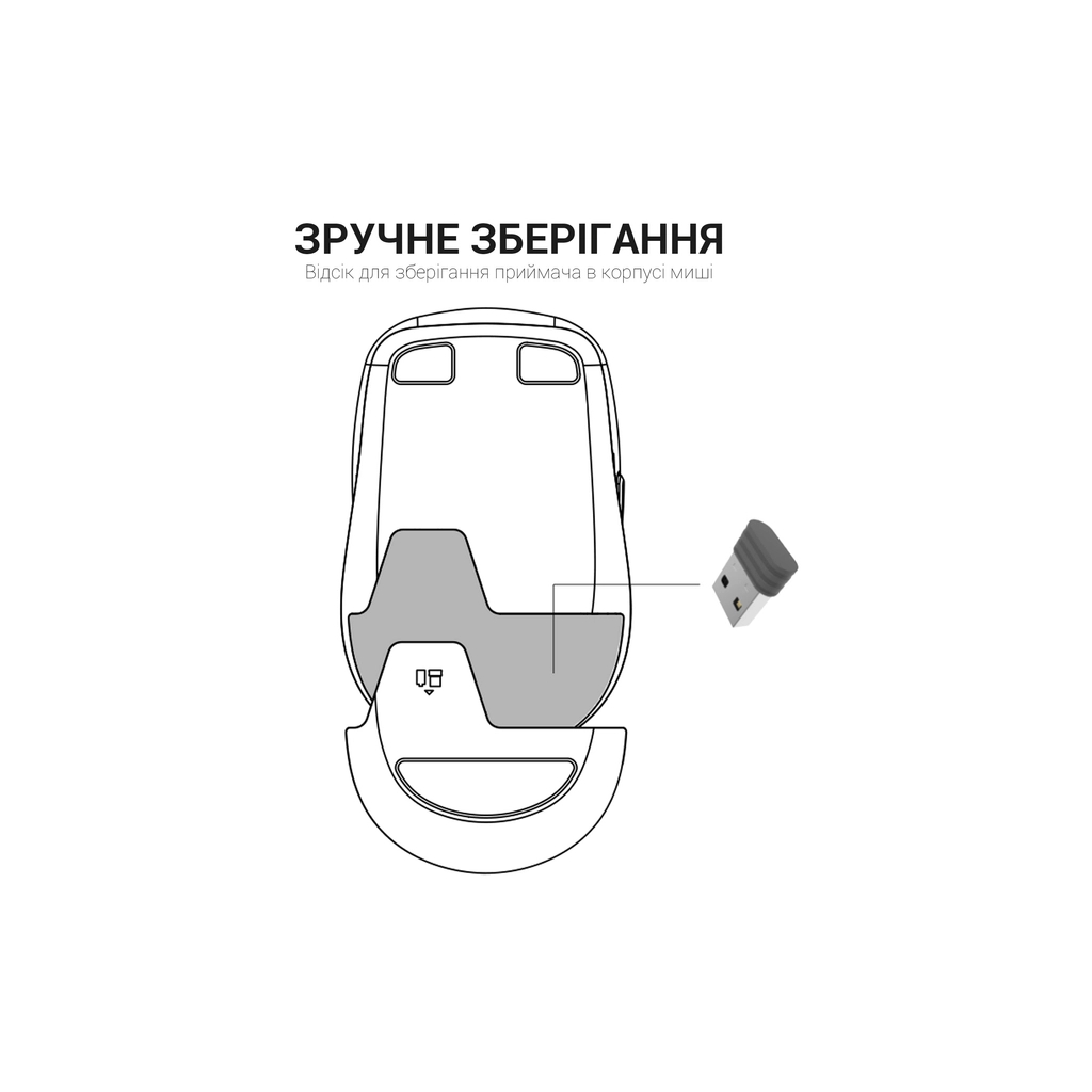 Мишка OfficePro M230W Silent Click Wireless/Bluetooth White (M230W) - изображение 12