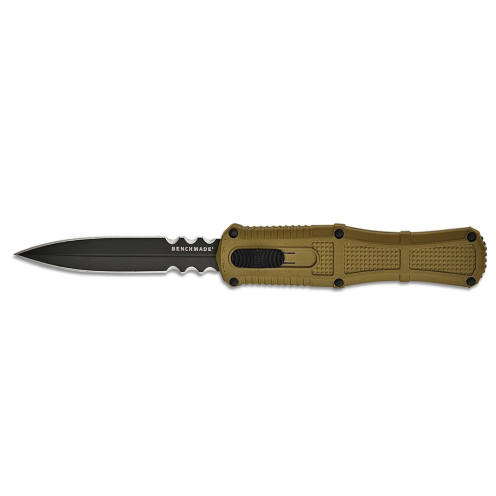 Ніж Benchmade Claymore OTF Auto Serrated Green (3370SGY-1) - зображення 1