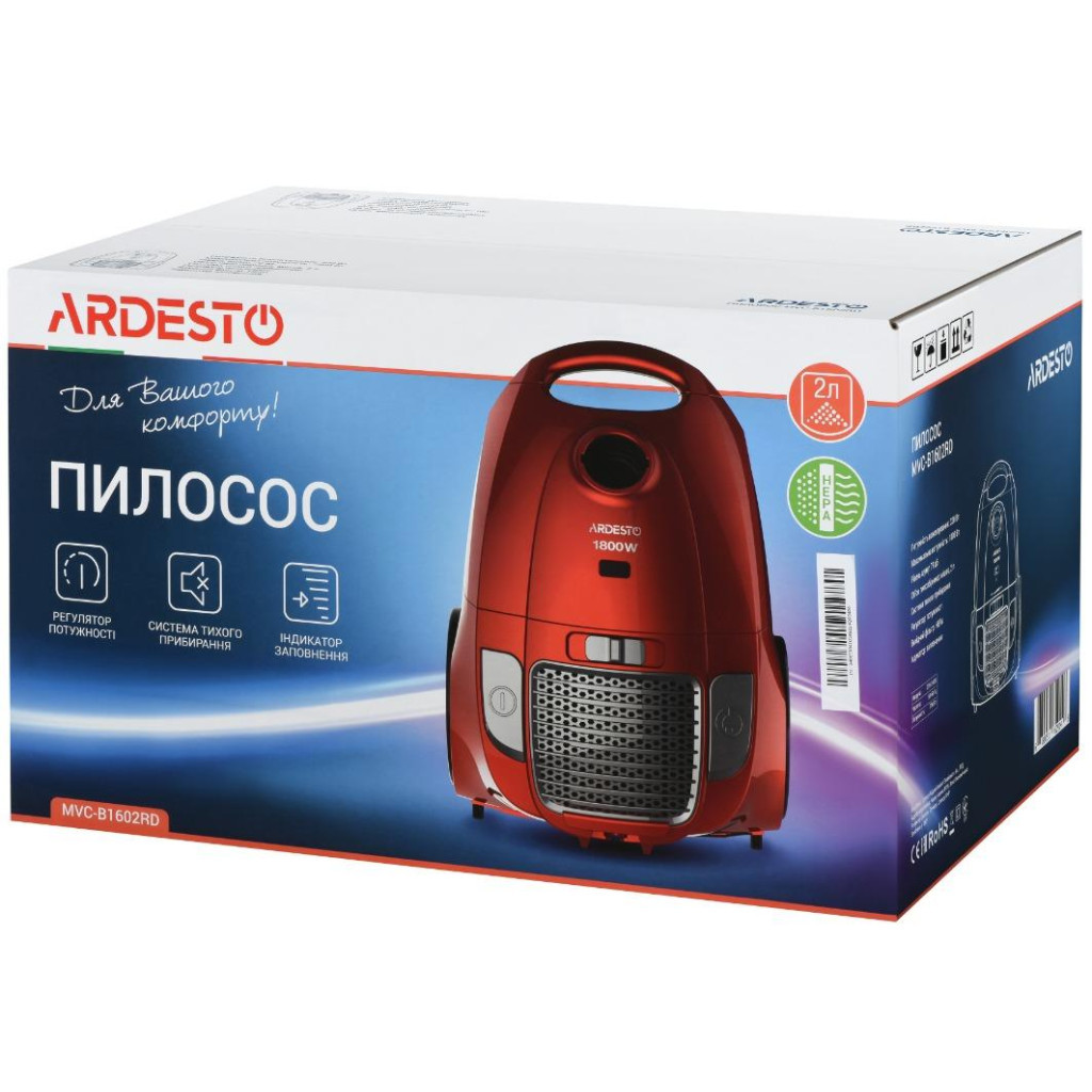 Пилосос Ardesto MVC-B1602RD - зображення 12