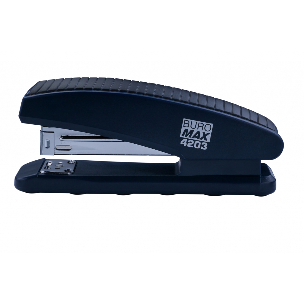 Степлер Buromax пластиковий, 20 арк., скоби №24; 26, 126х32х55 мм, синій (BM.4203-02) - зображення 1