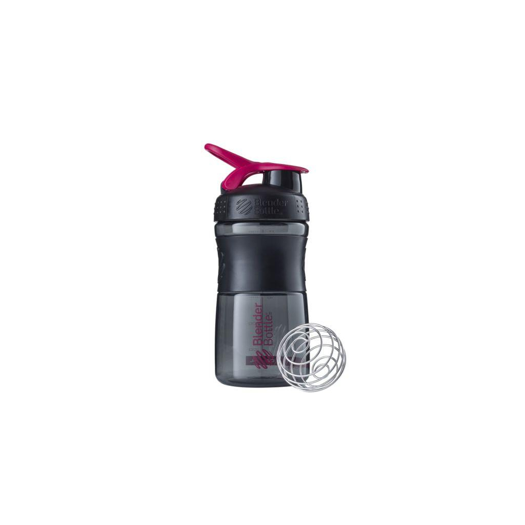 Шейкер спортивний BlenderBottle SportMixer Flip 20oz/590ml Black/Pink (SM 20oz Black/Pink) - зображення 1