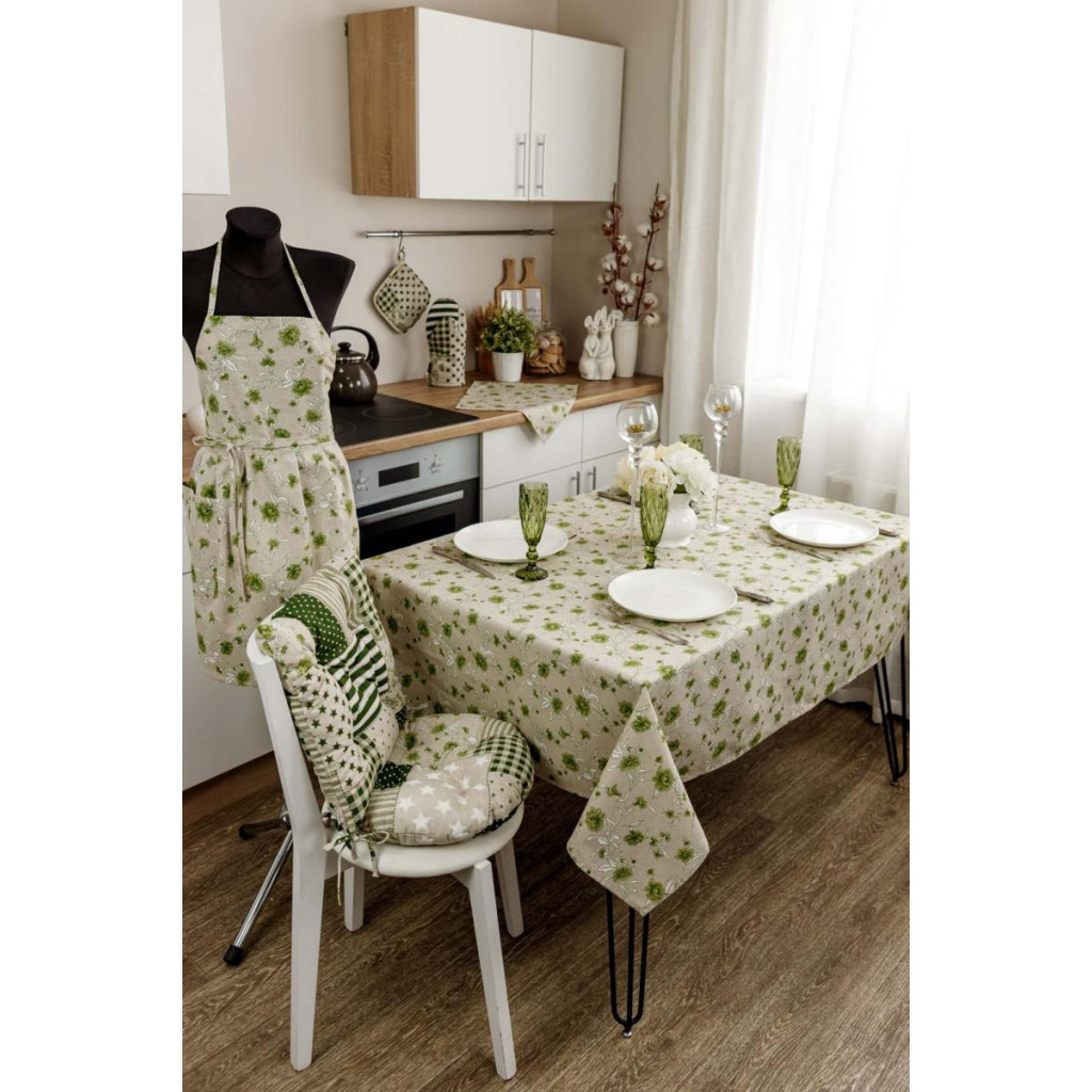 Скатертина Прованс Квіти зелений Господиня 220х136 см (4823093450998) - зображення 5