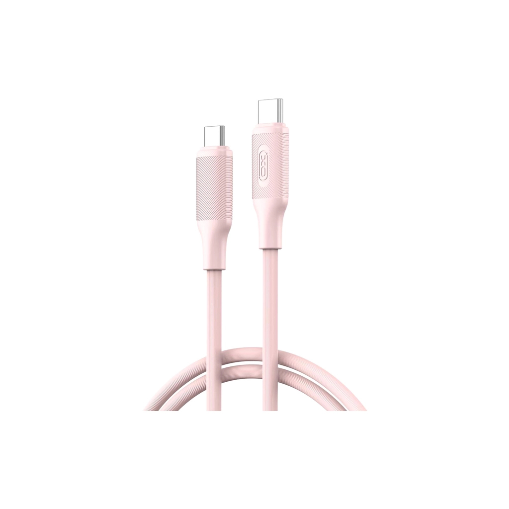 Дата кабель USB-C to USB-C 1.2m pink XO (NB-Q265B-CC.pink) - зображення 1